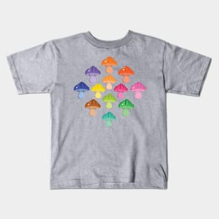 Mushroom Mix in Rainbow colours Kids T-Shirt